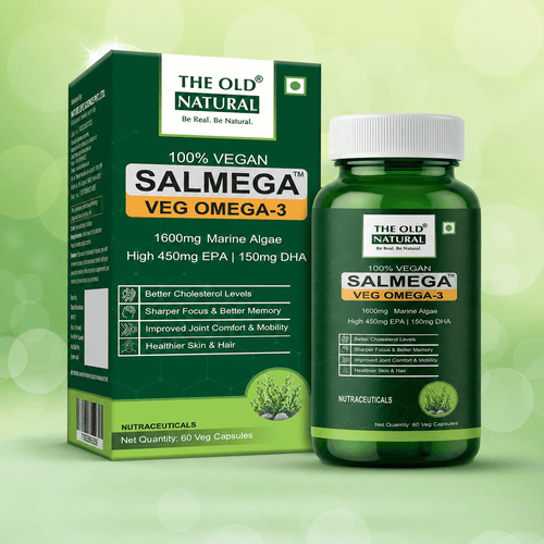 Salmega Veg Omega-3 | 450 mg EPA + 150 mg DHA from Marine Algae | 60 Capsules