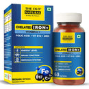 Chelated Iron Supplement with Vitamin C, Folic Acid, B12 & Zinc | 60 Veg Tablets for Daily Nutritional Support