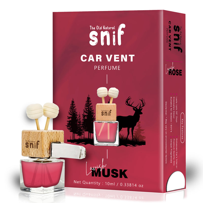 Lavish Musk Premium Vent Car Perfume - 10ml Long-Lasting Fragrance  High-Quality Car Air Freshener