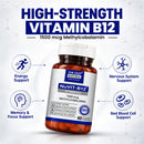 NuVIT-B12 Methylcobalamin 1500 mcg | Vitamin B12 Tablets | Energy, Focus & Nerve Support | 60 Tablets