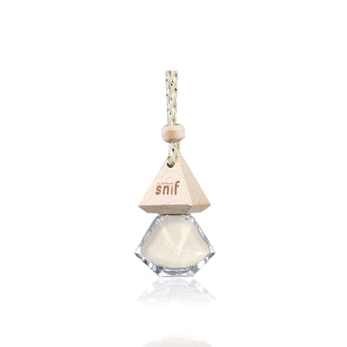 Snif Diamond Hanging Car Air Freshener with Refill Pack (White Oudh 10ml + 15ml Refill Pack)