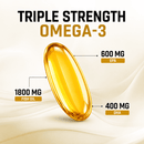 Salmega Triple Strength Salmon Omega-3 Fish Oil Capsules | EPA & DHA Support | 30 Softgel Capsules
