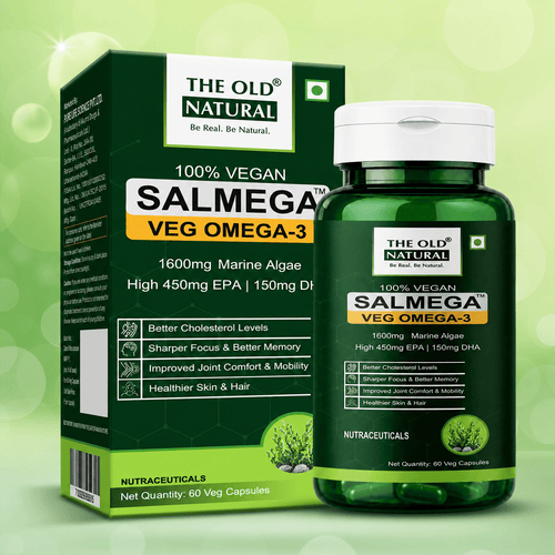 Salmega Veg Omega-3 | 450 mg EPA + 150 mg DHA from Marine Algae | 60 Capsules