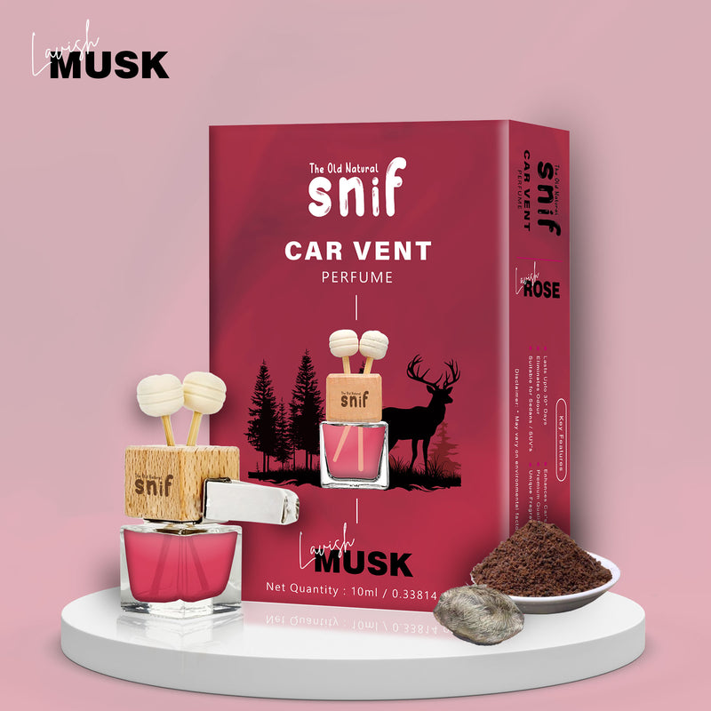 Lavish Musk Premium Vent Car Perfume - 10ml Long-Lasting Fragrance  High-Quality Car Air Freshener