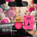 Snif Diamond Hanging Car Air Freshener with Refill Pack (Romantic Rose 10ml + 15ml Refill Pack)