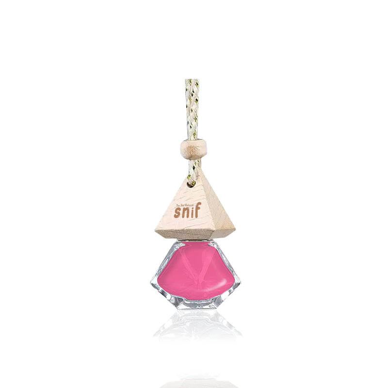 Snif Diamond Hanging Car Air Freshener with Refill Pack (Romantic Rose 10ml + 15ml Refill Pack)