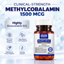 NuVIT-B12 Methylcobalamin 1500 mcg | Vitamin B12 Tablets | Energy, Focus & Nerve Support | 60 Tablets