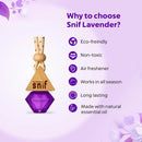 Snif Diamond Hanging Car Air Freshener with Refill Pack (Lavender Love 10ml + 15ml Refill Pack)