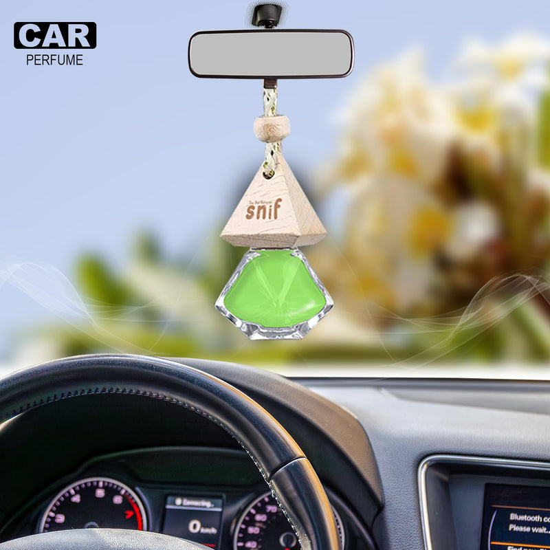 Snif Diamond Hanging Car Air Freshener with Refill Pack (Jazzy Jasmine 10ml + 15ml Refill Pack)