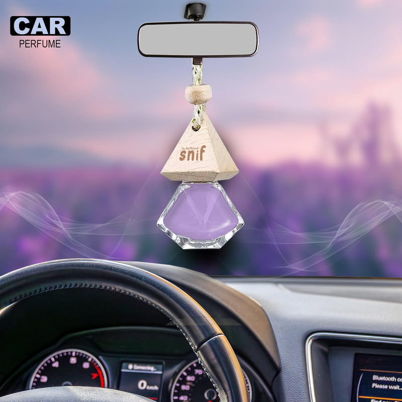 Snif Diamond Hanging Car Air Freshener with Refill Pack (Lavender Love 10ml + 15ml Refill Pack)