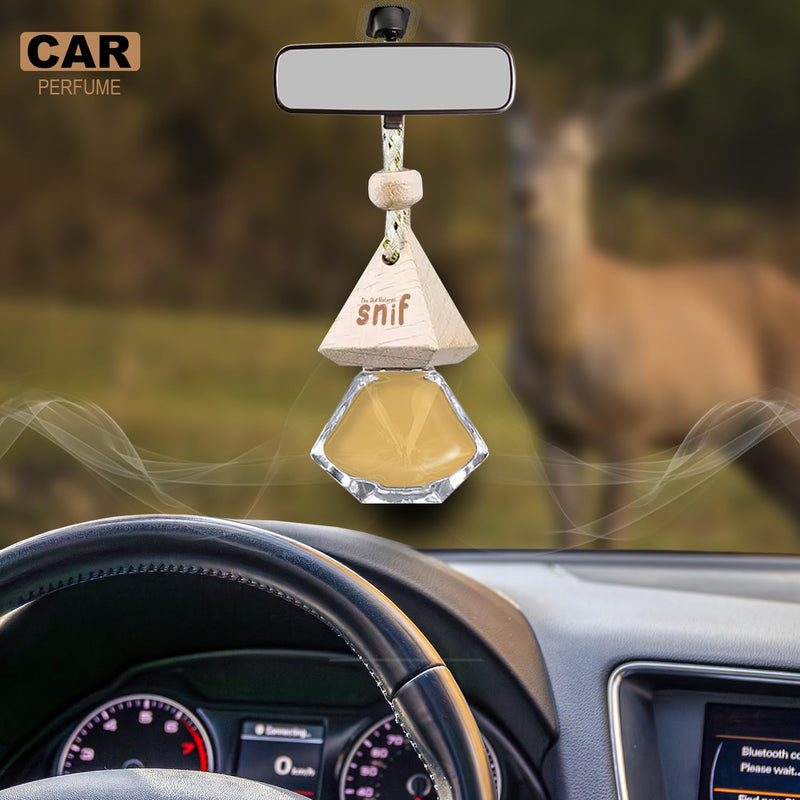 Snif Diamond Hanging Car Air Freshener with Refill Pack (Lavish Musk 10ml + 15ml Refill Pack)