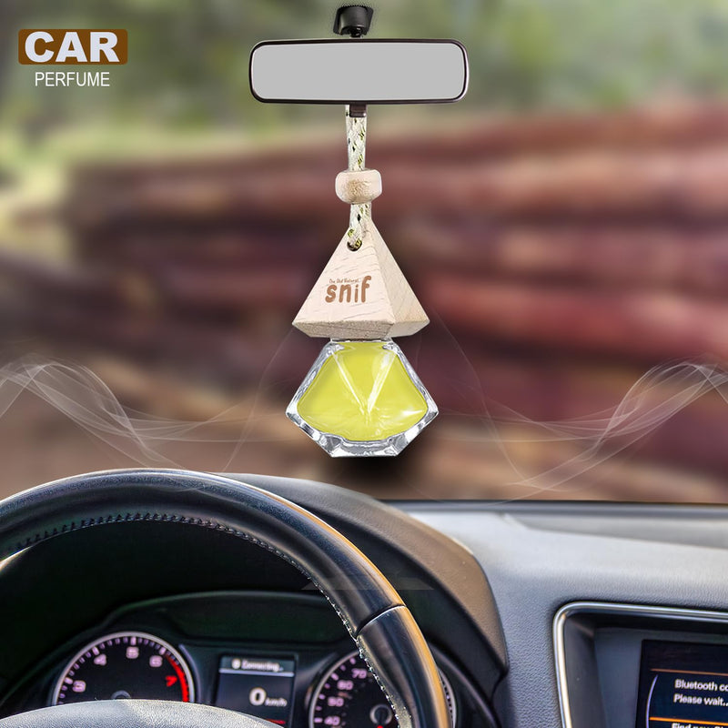 Snif Diamond Hanging Car Air Freshener with Refill Pack (Romantic Rose 10ml + 15ml Refill Pack)