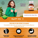 NuVit D3 60K iu Shots ( 5ml*4 Shots ) | Pack of 2 | Sugar Free | Orange Flavour