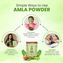 Pure & Natural Amla Powder for Hair, Skin, Digestion & Immunity Support - 200gm Pack of 2