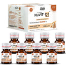 NuVit D3 60K iu Shots ( 5ml*4 Shots ) | Pack of 2 | Sugar Free | Butterscotch Flavour