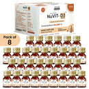 NuVit D3 60K iu Shots ( 5ml*4 Shots ) | Pack of 2 | Sugar Free | Butterscotch Flavour