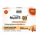 NuVit D3 60K iu Shots ( 5ml*4 Shots ) | Pack of 2 | Sugar Free | Butterscotch Flavour