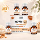 NuVit D3 60K iu Shots ( 5ml*4 Shots ) | Pack of 2 | Sugar Free | Butterscotch Flavour