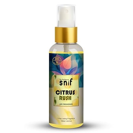 The Old Natural Snif Citrus Rush Air Freshener Spray – 100ml | Refreshing Citrus Fragrance, Long-Lasting Freshness for Home, Office & Car