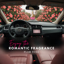 Plum Rose Car Air Freshener with Essential Oil (Pack of 1)