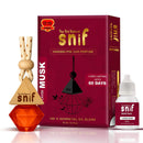 Snif Diamond Hanging Car Air Freshener with Refill Pack (Lavish Musk 10ml + 15ml Refill Pack)