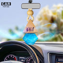 Snif Diamond Hanging Car Air Freshener with Refill Pack (Breezy Blue 10ml + 15ml Refill Pack)