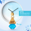 Snif Diamond Hanging Car Air Freshener with Refill Pack (Breezy Blue 10ml + 15ml Refill Pack)