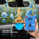 Snif Diamond Hanging Car Air Freshener with Refill Pack (Breezy Blue 10ml + 15ml Refill Pack)
