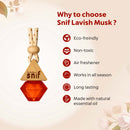 Snif Diamond Hanging Car Air Freshener with Refill Pack (Lavish Musk 10ml + 15ml Refill Pack)