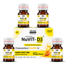 Nuvit D3 60K iu Shots ( 5ml*4 Shots ) | Pack of 2 | Sugar Free | Mango Flavour