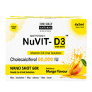 Nuvit D3 60K iu Shots ( 5ml*4 Shots ) | Pack of 2 | Sugar Free | Mango Flavour