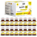 Nuvit D3 60K iu Shots ( 5ml*4 Shots ) | Pack of 2 | Sugar Free | Mango Flavour