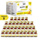 Nuvit D3 60K iu Shots ( 5ml*4 Shots ) | Pack of 2 | Sugar Free | Mango Flavour