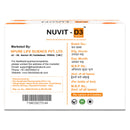 NuVit D3 60K iu Shots ( 5ml*4 Shots ) | Pack of 2 | Sugar Free | Orange Flavour