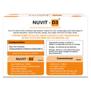 NuVit D3 60K iu Shots ( 5ml*4 Shots ) | Pack of 2 | Sugar Free | Orange Flavour