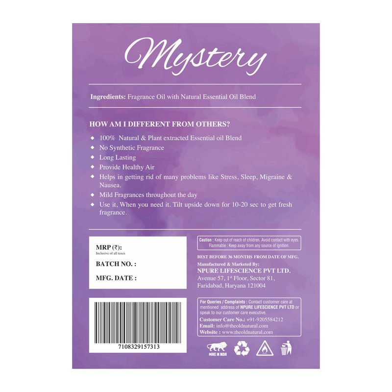 Mystery Car Freshener with Essential Oils Fragrance