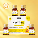 Nuvit D3 60K iu Shots ( 5ml*4 Shots ) Pack of 2, Sugar Free, Mango Flavour.