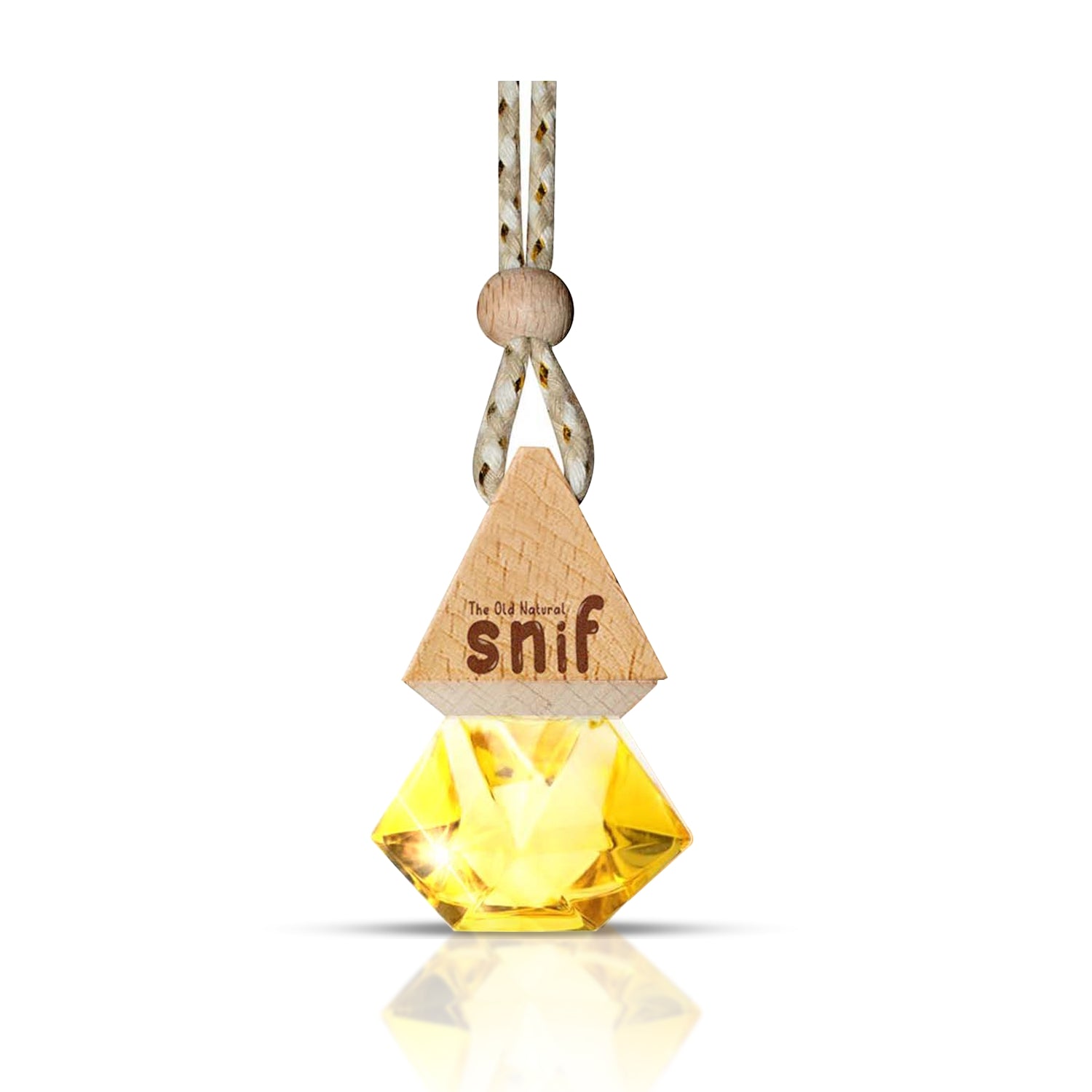 Snif Diamond Hanging Car Air Freshener with Refill Pack (Sandal Twig 10ml + 15ml Refill Pack)