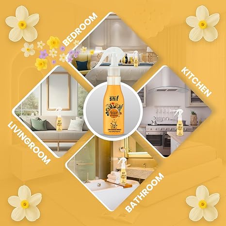 Snif Bloom Burst Room Air Freshener | Long Lasting Fragrance with Essential Oils1000+ Sprays | No Gas, Essential Oil Formula (Bloom Burst 200ml)