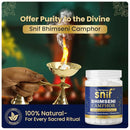 Snif Bhimseni Camphor Tablets | 100% Pure & Natural Camphor from Pine Tree Extract | Ideal for Pooja, Diffusers, Meditation & Aarti (100g)