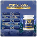 Snif Bhimseni Camphor Tablets | 100% Pure & Natural Camphor from Pine Tree Extract | Ideal for Pooja, Diffusers, Meditation & Aarti (100g)