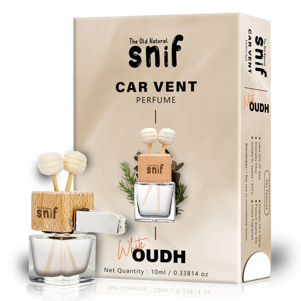 White Oudh Premium Car Perfume - 10ml  Long-Lasting Oudh Car Air Freshener Luxury Car Fragrance