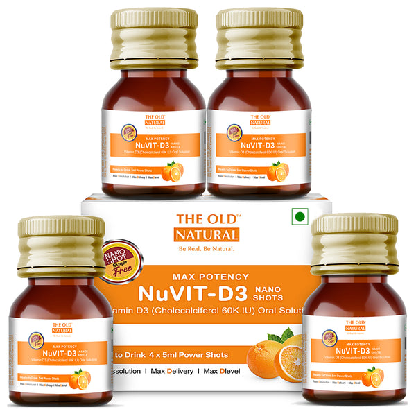 Nuvit D3 Vitamin D3 With 60k Iu, 4 Nano shots