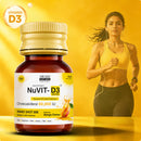 Nuvit D3 60K iu Shots ( 5ml*4 Shots ) Pack of 2, Sugar Free, Mango Flavour.