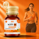 Nuvit D3 60K iu Shots ( 5ml*4 Shots ) Pack of 2, Sugar Free, Orange Flavour.
