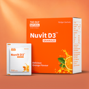 The Old Natural Vitamin D3 Granules | 10 * 1gm Sachets Cholecalciferol Vitamin D Supplement - Orange Flavor - (Pack Of 2)