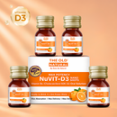 Nuvit D3 60K iu Shots ( 5ml*4 Shots ) Pack of 2, Sugar Free, Orange Flavour.