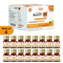 NuVit D3 60K iu Shots ( 5ml*4 Shots ) | Pack of 2 | Sugar Free | Orange Flavour