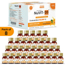 NuVit D3 60K iu Shots ( 5ml*4 Shots ) | Pack of 2 | Sugar Free | Orange Flavour