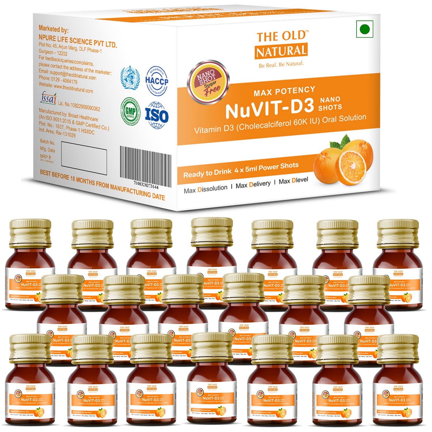 Nuvit D3 Vitamin D3 With 60k Iu, 4 Nano shots